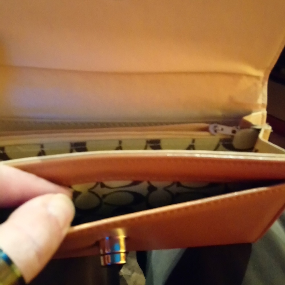 Large, Tan Coach Wallet - Picture 6 of 7